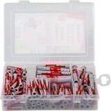 fischer Profi-Box DuoPower court/long (150 pièces), Cheville Gris clair/Rouge