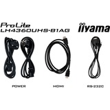 iiyama ProLite LH4360UHS-B1AG, Affichage public Noir