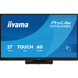iiyama ProLite T2754MSC-B2AG 27" Moniteur tactile Noir (Mat), 1x HDMI, 1x VGA, 2x USB-A, 68,6 cm (27"), 1920 x 1080 pixels, Full HD, LED, 4 ms, Noir