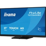iiyama ProLite T2754MSC-B2AG 27" Moniteur tactile Noir (Mat), 1x HDMI, 1x VGA, 2x USB-A, 68,6 cm (27"), 1920 x 1080 pixels, Full HD, LED, 4 ms, Noir