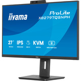 iiyama ProLite XB2797QSNPH-B1 27" Moniteur Noir (Mat), 1x DisplayPort, 1x HDMI, 3x USB-C, 2x USB-A, 1x RJ-45, 68,6 cm (27"), 2560 x 1440 pixels, Quad HD, Noir