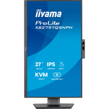 iiyama ProLite XB2797QSNPH-B1 27" Moniteur Noir (Mat), 1x DisplayPort, 1x HDMI, 3x USB-C, 2x USB-A, 1x RJ-45, 68,6 cm (27"), 2560 x 1440 pixels, Quad HD, Noir