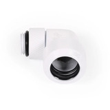 Alphacool Raccord vissable Eiszapfen 13mm HardTube 90° pivotant G1/4 - Blanc, Connecteur Blanc
