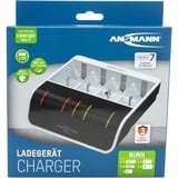 Ansmann 1001-0093 chargeur de batterie Pile domestique CC Blanc/Noir, Hybrides nickel-métal (NiMH), AA, AAA, C, D