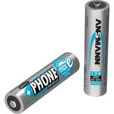 Ansmann 5035332 pile domestique AAA Hybrides nickel-métal (NiMH), Batterie Argent, AAA, AAA, Hybrides nickel-métal (NiMH), 1,2 V, 2 pièce(s), 800 mAh