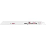 Bosch Lames de scie sabre S 1122 HF Flexible pour bois et métal, 25 pièces, Lame de scie 