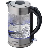 Cloer 4429 bouilloire 1,7 L 2200 W Argent Acier inoxydable brossé/Noir, 1,7 L, 2200 W, Argent, Verre, Acier inoxydable, Indicateur de niveau d'eau, Arrêt de sécurité en cas de surchauffe