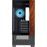 Cooler Master  boîtier midi tower Noir/bois | 2x USB-A | 1x USB-C | RGB | Window