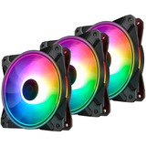 DeepCool DP-F12-AR-CF120P-3P computer cooling system Boitier PC Ventilateur 12 cm Noir 1 pièce(s), Ventilateur de boîtier Noir/transparent, Ventilateur, 12 cm, 500 tr/min, 1800 tr/min, 28,8 dB, 52,5 cfm