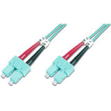 Digitus Câble de raccordement LWL, duplex, connecteur SC > SC, multimode OM3 Turquoise