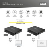 Digitus Ensemble d'extension HDMI 4K Noir