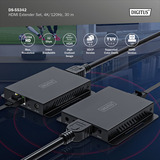 Digitus Ensemble d'extension HDMI 4K Noir