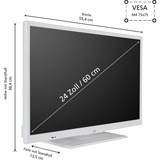 JVC LT-24VH5455W 24" TV LED Blanc