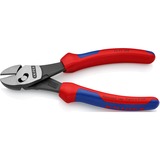 KNIPEX TwinForce Pinces coupantes diagonales, Tenailles de cran Rouge/Bleu, Pinces coupantes diagonales, Sulfate de chondroïtine, Plastique, Bleu/rouge, 18 cm, 280 g