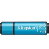 Kingston IronKey Vault Privacy 50 64 Go, Clé USB Bleu clair/Noir, USB 3.2 Gen 1