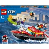 LEGO Ville - Bateau de sauvetage incendie, Jouets de construction 