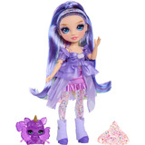MGA Entertainment Rainbow High Shimmers with Slime - Violet, Poupée 