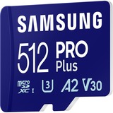 SAMSUNG PRO Plus 512 Go microSDXC (2023), Carte mémoire Bleu, UHS-I U3, Classe 10, V30, A2