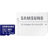 SAMSUNG microSD512Go PRO Plus (2023) Cl10SDHC SA, Carte mémoire Bleu