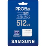SAMSUNG microSD512Go PRO Plus (2023) Cl10SDHC SA, Carte mémoire Bleu