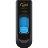 Team Group C145 lecteur USB flash 16 Go USB Type-A 3.2 Gen 1 (3.1 Gen 1) Noir, Bleu, Clé USB Noir/Bleu, 16 Go, USB Type-A, 3.2 Gen 1 (3.1 Gen 1), Slide, 20 g, Noir, Bleu