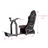 TrackTime Game Seat TT3055, Simulateur de course Noir