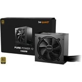 be quiet! Pure Power 12 | Alimentation ATX 3.1,80 Plus Gold alimentation  1000 watt Noir, 3x PCIe, 80 Plus Gold, 1000 W, 110 - 240 V, 1050 W, 50/60 Hz, 12 A, 6 A