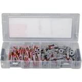 fischer Mini FixTainer DuoLine, Cheville Gris clair/Rouge