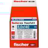 fischer Vis à bois PowerFull II 8,0x140 tête fraisée TX VG 