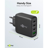 goobay 68W GaN USB-C PD Multiport Quick Charger, Chargeur Noir