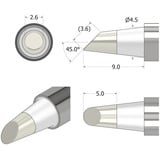 iFixit Pointe de soudure FixHub conique biseautée 2,6 mm, Fer à souder Argent