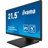 iiyama ProLite T2252MSC-B2 21.5" Moniteur tactile Noir (Mat), 1x DisplayPort, 1x HDMI, 2x USB-A, Touch, HDMI, DisplayPort, Audio, USB 3.0