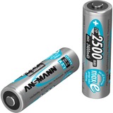 Ansmann maxE 2500mAh NiMh, Batterie Argent, AA, Hybrides nickel-métal (NiMH), 1,2 V, 2500 mAh, 14,5 x 14,5 x 50,5 mm