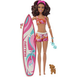 Barbie - Coffret Surf - Poupée Mannequin - 3 ans et + Poupée mannequin, Femelle, 3 an(s), Garçon/Fille, 310 mm, 345 g