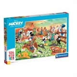Clementoni Supercolor 104 pièces Maxi - Mickey, Puzzle 104 pièce(s), Télévision/films, 4 an(s)