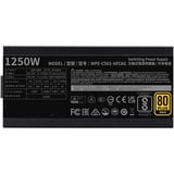 Cooler Master MWE 1250 V2 Black alimentation  modulaire 1250 watt Noir, 1x 12V-2x6, 3x PCIe