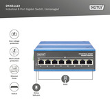 Digitus Ethernet Gigabit 8 ports, Switch Bleu