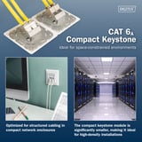Digitus Module Keystone compact CAT 6A blindé sans outil, Module de Keystone 