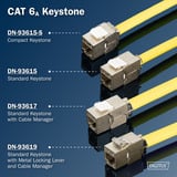 Digitus Module Keystone compact CAT 6A blindé sans outil, Module de Keystone 