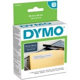 Dymo LW étiquettes de retour autocollantes | 25 mm x 54 mm | rouleau de 500 étiquettes faciles à décoller | pour les étiqueteuses LabelWriter Blanc, Imprimante d'étiquette adhésive, Papier, Permanent, Rectangle, LabelWriter