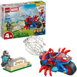 LEGO Marvel Spidey et ses super amis Spidey à moto contre Rhino, Jouets de construction 