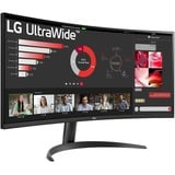 LG 34WR50QK-B écran plat de PC 86,4 cm (34") 3440 x 1440 pixels Wide Quad HD Noir Moniteur UltraWide incurvé  Noir, 86,4 cm (34"), 3440 x 1440 pixels, Wide Quad HD, 5 ms, Noir