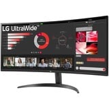 LG 34WR50QK-B écran plat de PC 86,4 cm (34") 3440 x 1440 pixels Wide Quad HD Noir Moniteur UltraWide incurvé  Noir, 86,4 cm (34"), 3440 x 1440 pixels, Wide Quad HD, 5 ms, Noir