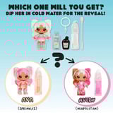 MGA Entertainment Yummiland Lip Gloss Doll Series 2- Mystery Chase 1 (Sprinkles/Ava Ice Cream), Poupée Mini poupée, Femelle, 4 an(s), 100 mm, Multicolore