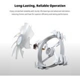 Montech HP140 ARGB PWM 140x140x25 ventilateur de boîtier Blanc, 140 x 140 x 25 mm