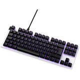 NZXT KB-1TKDE-WR clavier USB QWERTZ Allemand Blanc, clavier gaming Blanc/Noir, Layout DE, Gateron Red, Sans clé (80 - 87%), USB, Clavier mécanique, QWERTZ, LED, Blanc