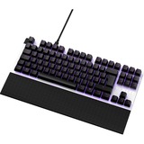 NZXT KB-1TKDE-WR clavier USB QWERTZ Allemand Blanc, clavier gaming Blanc/Noir, Layout DE, Gateron Red, Sans clé (80 - 87%), USB, Clavier mécanique, QWERTZ, LED, Blanc