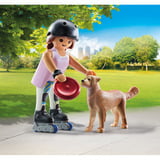 PLAYMOBIL My Life Inlinerin avec Retriever, Jouets de construction 