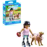 PLAYMOBIL My Life Inlinerin avec Retriever, Jouets de construction 