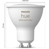 Philips Hue White & Color Ambiance Kit de démarrage : 3 spots GU10 intelligents + variateur, Lampe à LED 